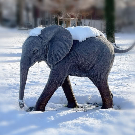 Elefant, bronze, Garten Eden, Greither-Lindner-Stiftung