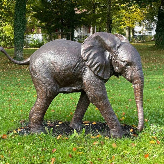 Elefant, bronze, Garten Eden, Greither-Lindner-Stiftung